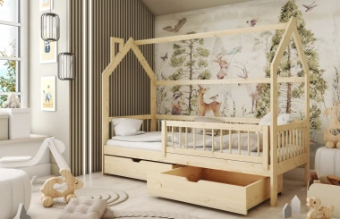 Hausbett, Kinderbett, Einzelbett OSKAR - Kubuk Moebel