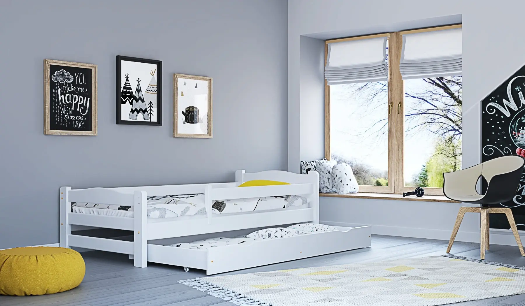 Einzelbett, Kinderbett MIDI - Kubuk Moebel