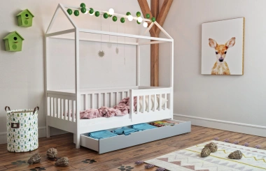 Einzelbett, Kinderbett DOMEL mit Schublade - Kubuk Moebel