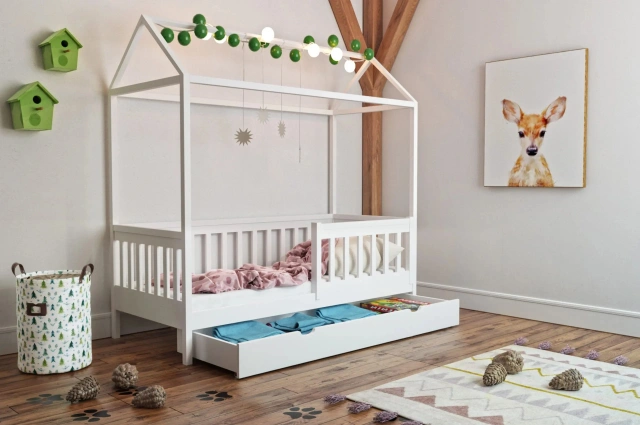 Einzelbett, Kinderbett DOMEL mit Schublade - Kubuk Moebel