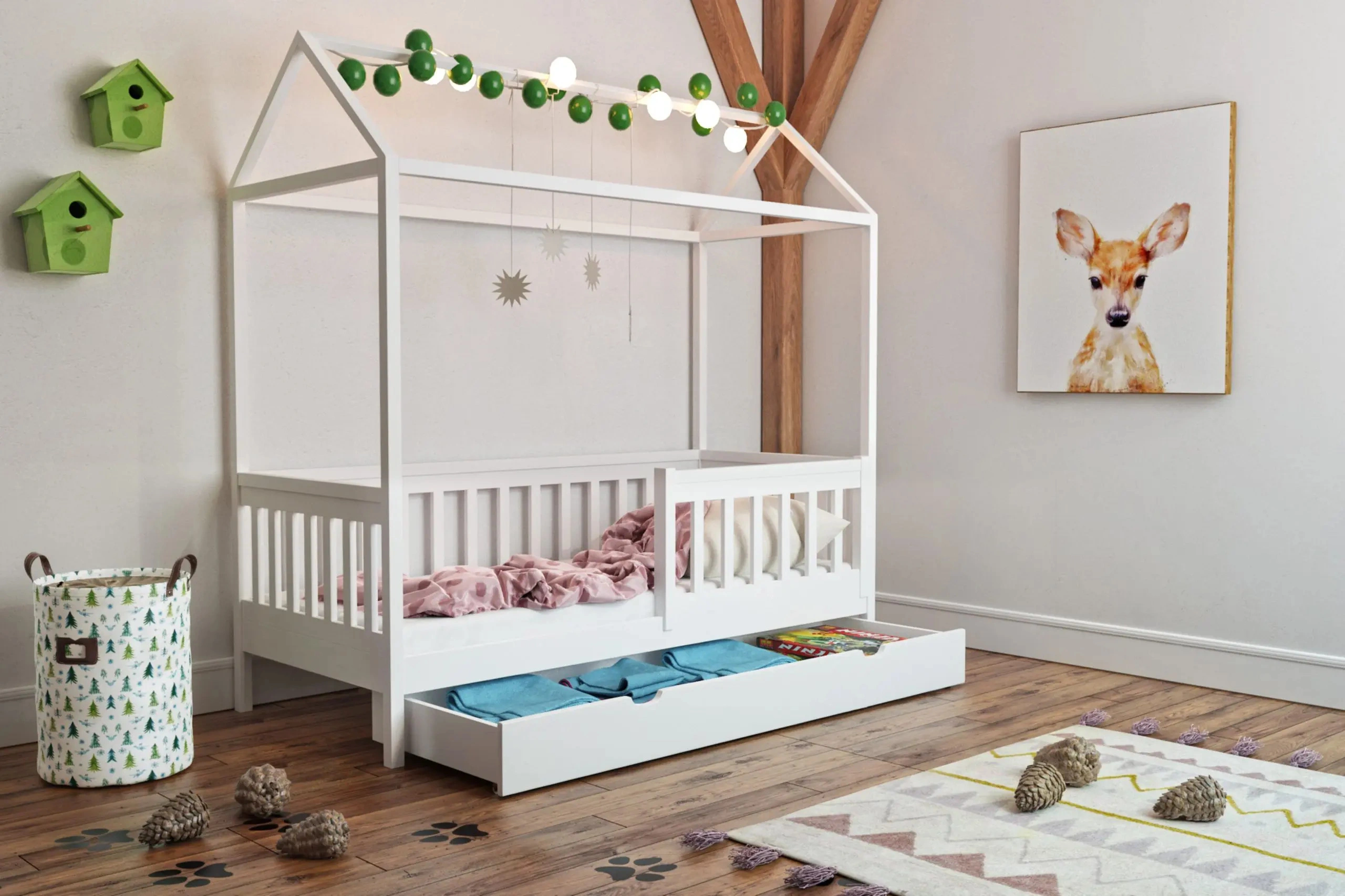 Einzelbett, Kinderbett DOMEL mit Schublade - Kubuk Moebel