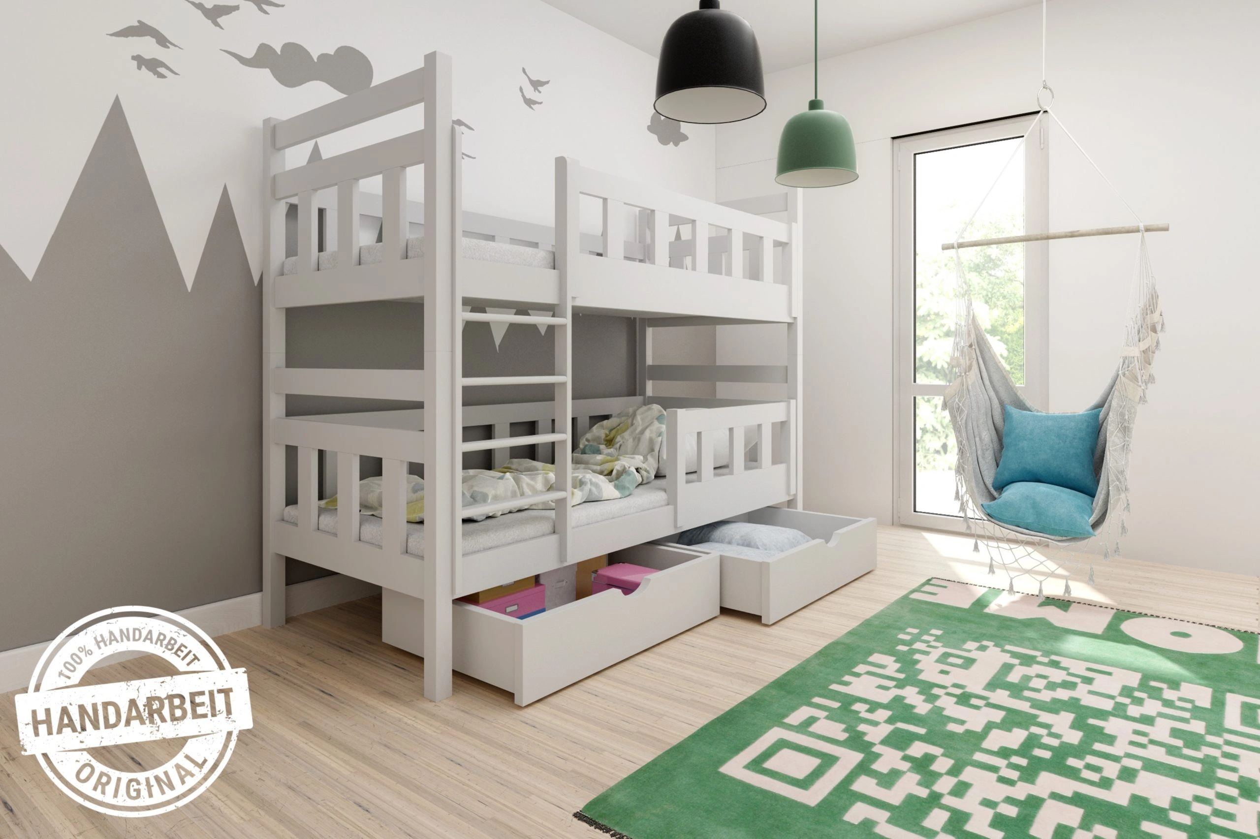 Etagenbett, Spielbett MARCEL für 2 oder 3 Personen Etagenbett, Spielbett MARCEL für 2 oder 3 Personen