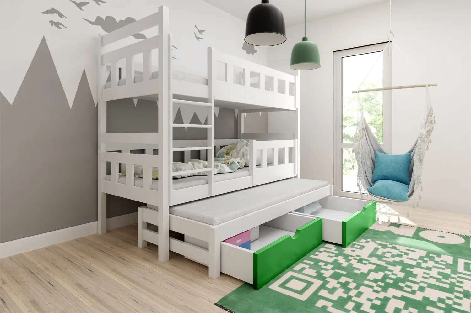 Etagenbett, Spielbett MARCEL für 2 oder 3 Personen Etagenbett, Spielbett MARCEL für 2 oder 3 Personen