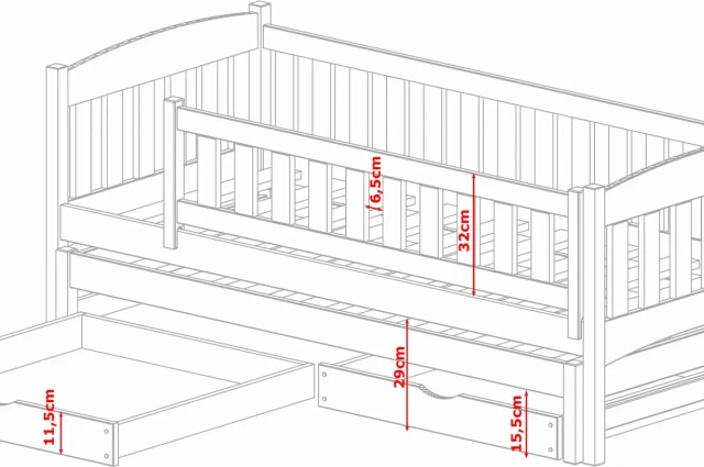 Ausziehbett, Kinderbett, Doppelbett AMELA - Kubuk Moebel Ausziehbett, Kinderbett, Doppelbett AMELA - Kubuk Moebel