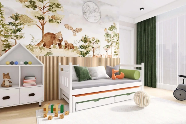 Ausziehbett, Kinderbett, Doppelbett DANIEL - Kubuk Moebel