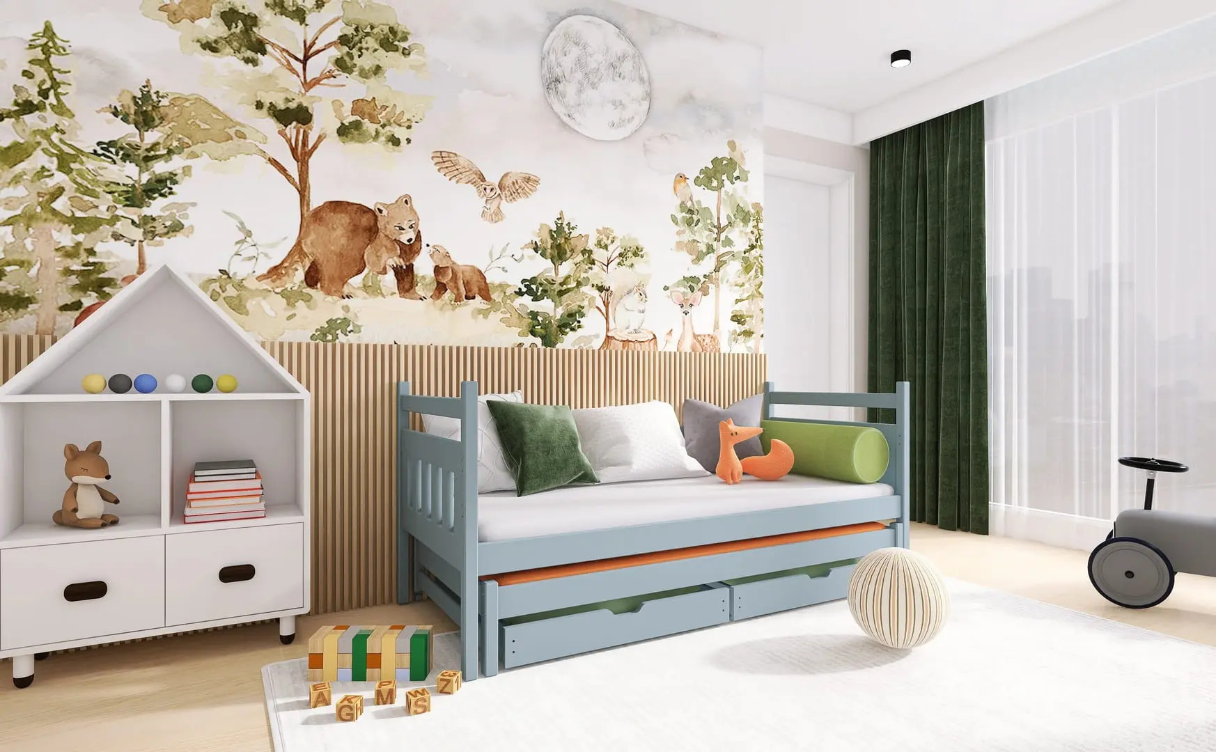 Ausziehbett, Kinderbett, Doppelbett DANIEL - Kubuk Moebel