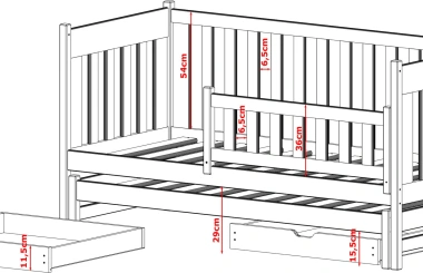 Ausziehbett, Kinderbett, Doppelbett KAYA - Kubuk Moebel Ausziehbett, Kinderbett, Doppelbett KAYA - Kubuk Moebel
