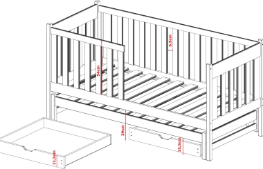 Ausziehbett, Kinderbett, Doppelbett KAYA - Kubuk Moebel Ausziehbett, Kinderbett, Doppelbett KAYA - Kubuk Moebel