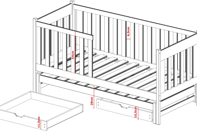 Ausziehbett, Kinderbett, Doppelbett KAYA - Kubuk Moebel Ausziehbett, Kinderbett, Doppelbett KAYA - Kubuk Moebel