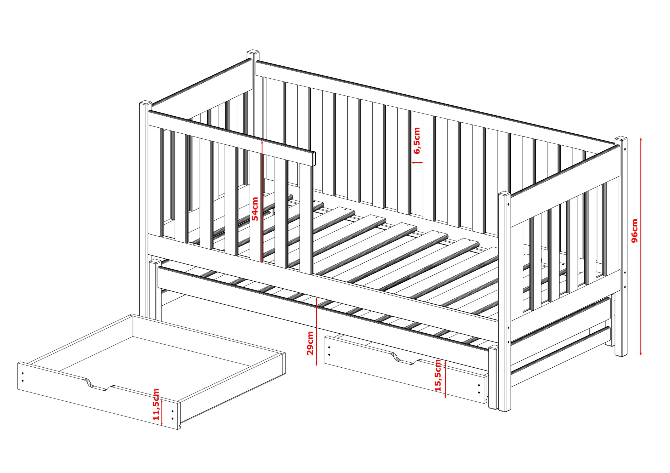 Ausziehbett, Kinderbett, Doppelbett KAYA - Kubuk Moebel Ausziehbett, Kinderbett, Doppelbett KAYA - Kubuk Moebel
