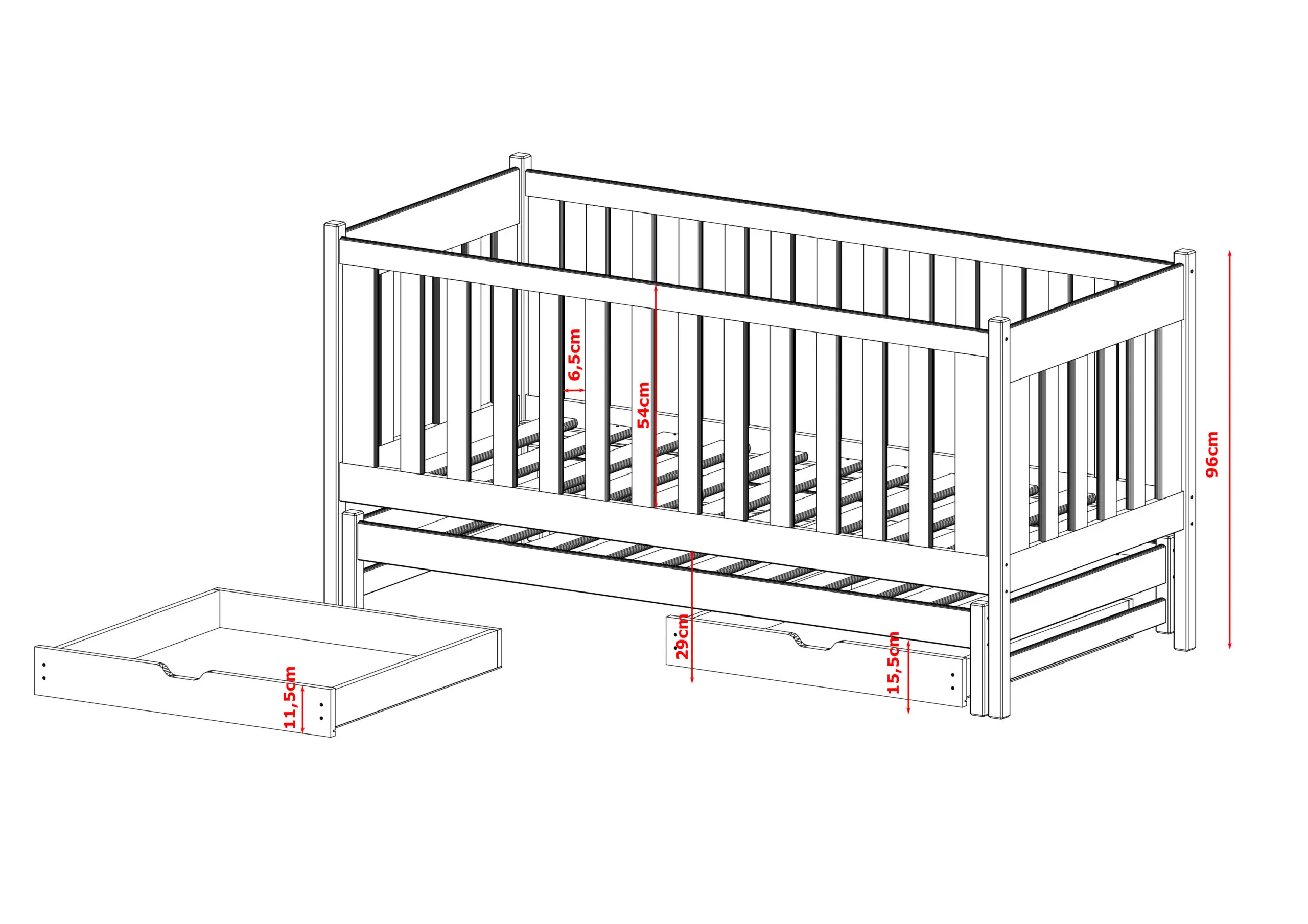 Ausziehbett, Kinderbett, Doppelbett KAYA - Kubuk Moebel Ausziehbett, Kinderbett, Doppelbett KAYA - Kubuk Moebel
