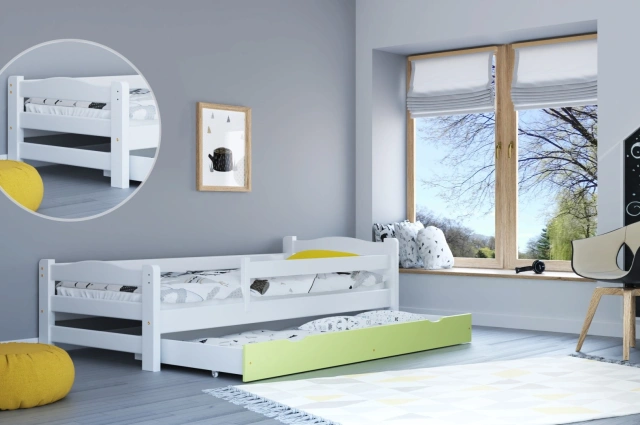 Einzelbett, Kinderbett MIDI - Kubuk Moebel