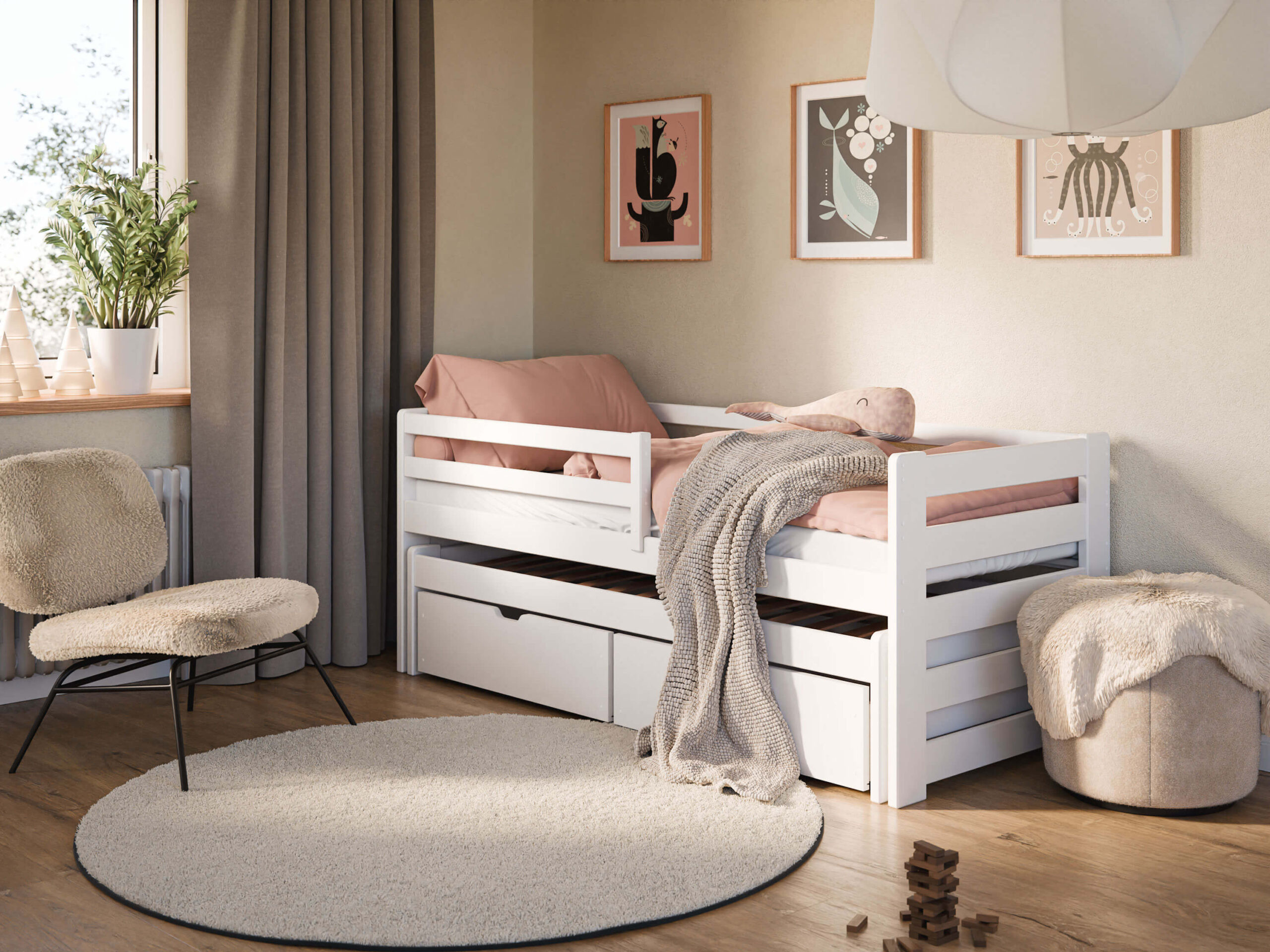 Ausziehbett, Doppelbett, Kinderbett SENSO - Kubuk Moebel