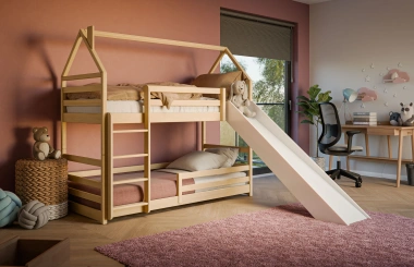 Etagenbett, Spielbett Play mit Rutsche - Kubuk Moebel