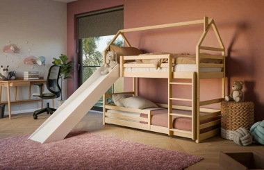 Etagenbett, Spielbett Play mit Rutsche - Kubuk Moebel
