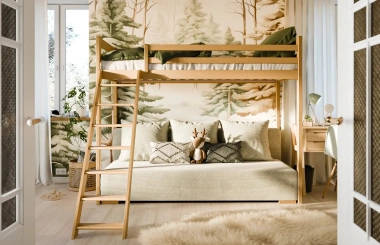 Hochbett, Kinderbett mit Schlafsofa SOFINO - Kubuk Moebel