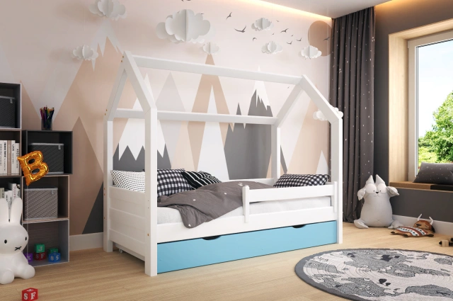 Einzelbett, Hausbett, Kinderbett MAXI HAUS - Kubuk Moebel