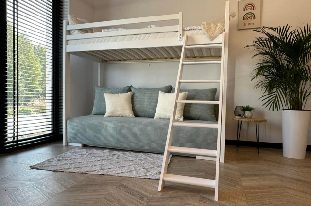 Hochbett, Kinderbett mit Schlafsofa SOFINO - Kubuk Moebel