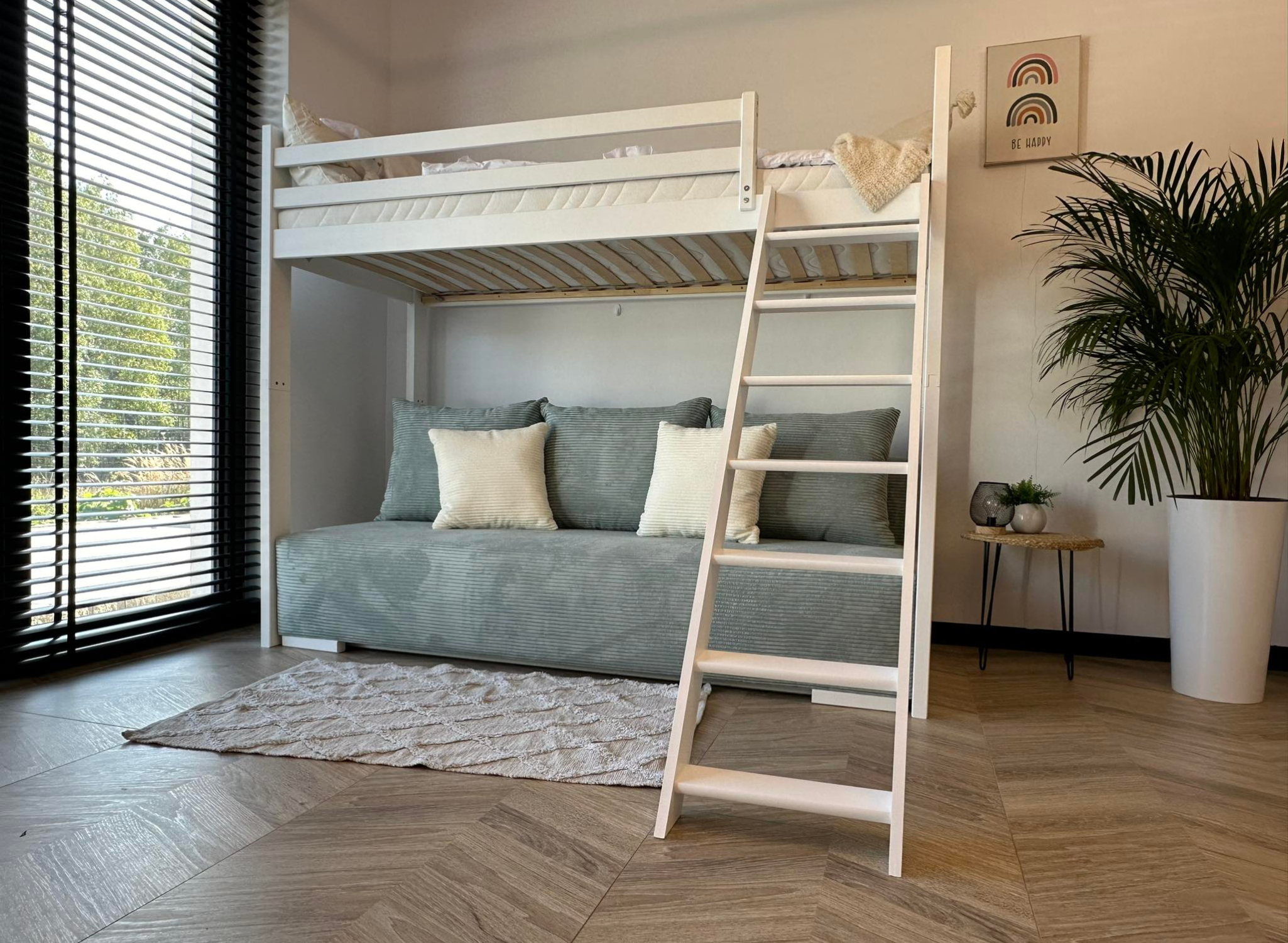 Hochbett, Kinderbett mit Schlafsofa SOFINO - Kubuk Moebel