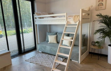 Hochbett, Kinderbett mit Schlafsofa SOFINO - Kubuk Moebel