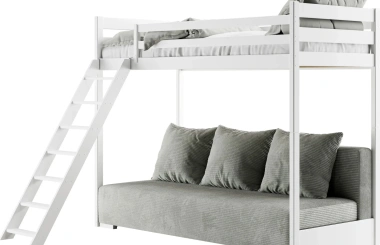 Hochbett, Kinderbett mit Schlafsofa SOFINO - Kubuk Moebel