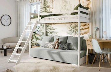 Hochbett, Kinderbett mit Schlafsofa SOFINO - Kubuk Moebel