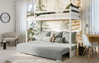 Hochbett, Kinderbett mit Schlafsofa SOFINO - Kubuk Moebel