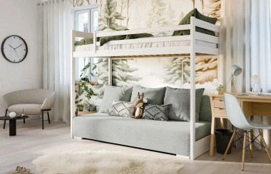 Hochbett, Kinderbett mit Schlafsofa SOFINO - Kubuk Moebel