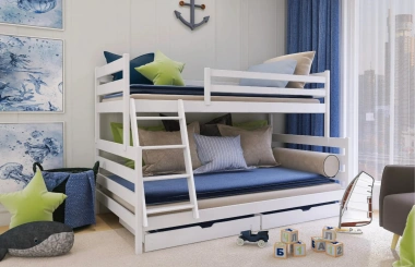 Etagenbett, Kinderbett FAMI mit Schubladen - Kubuk Moebel