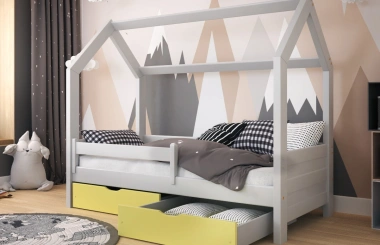 Einzelbett, Hausbett, Kinderbett MAXI HAUS - Kubuk Moebel