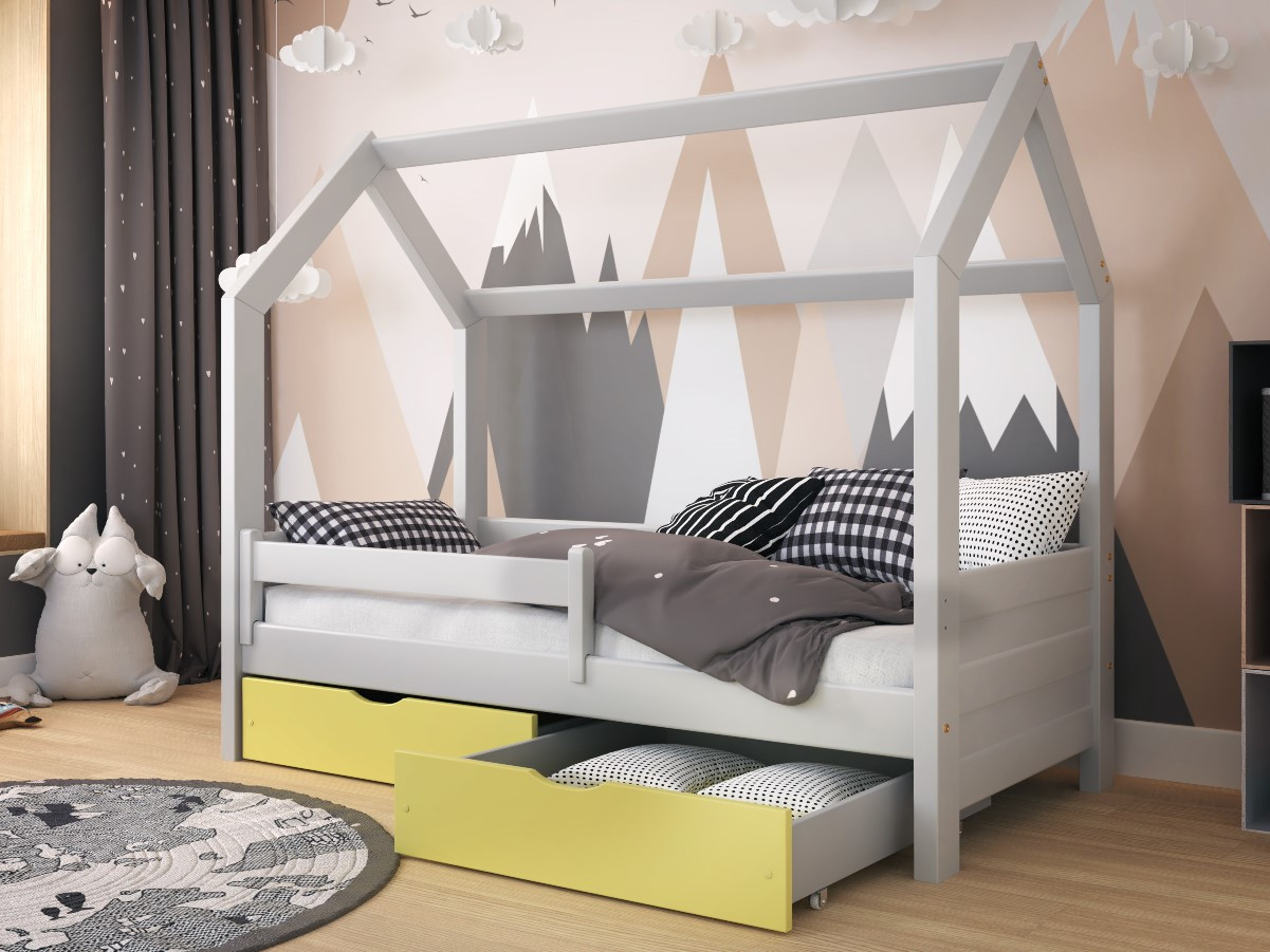 Einzelbett, Hausbett, Kinderbett MAXI HAUS - Kubuk Moebel