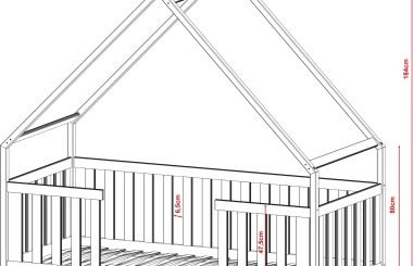 Kinderbett, Hausbett, Laufstall BEE - Kubuk Moebel