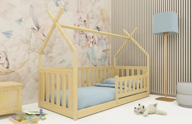 Hausbett, Kinderbett, Einzelbett BODO - Kubuk Moebel