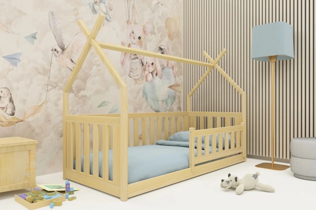 Hausbett, Kinderbett, Einzelbett BODO - Kubuk Moebel