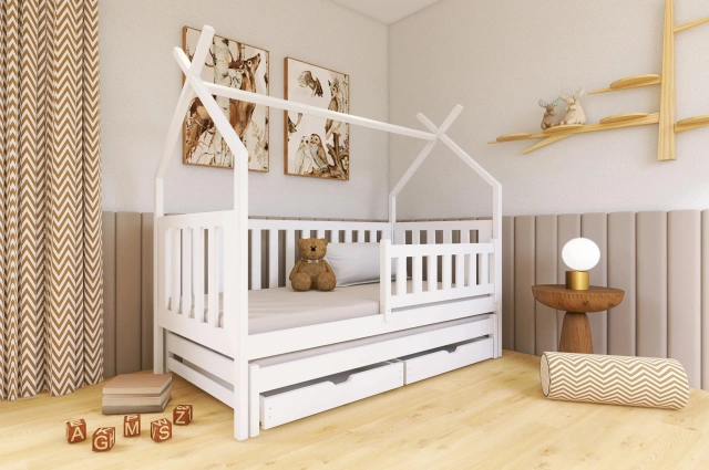 Hausbett, Ausziehbett, Kinderbett TYTUS - Kubuk Moebel