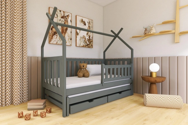 Hausbett, Ausziehbett, Kinderbett TYTUS - Kubuk Moebel