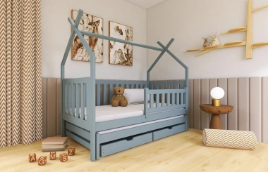 Hausbett, Ausziehbett, Kinderbett TYTUS - Kubuk Moebel