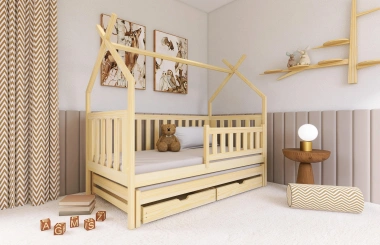 Hausbett, Ausziehbett, Kinderbett TYTUS - Kubuk Moebel