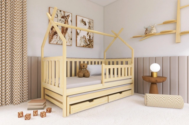 Hausbett, Ausziehbett, Kinderbett TYTUS - Kubuk Moebel