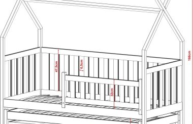 Hausbett, Ausziehbett, Kinderbett TYTUS - Kubuk Moebel