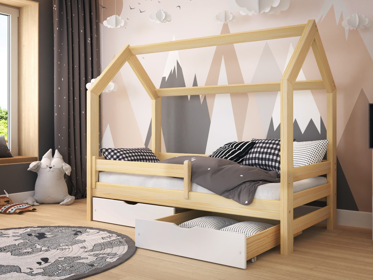 Einzelbett, Hausbett, Kinderbett MAXI HAUS - Kubuk Moebel