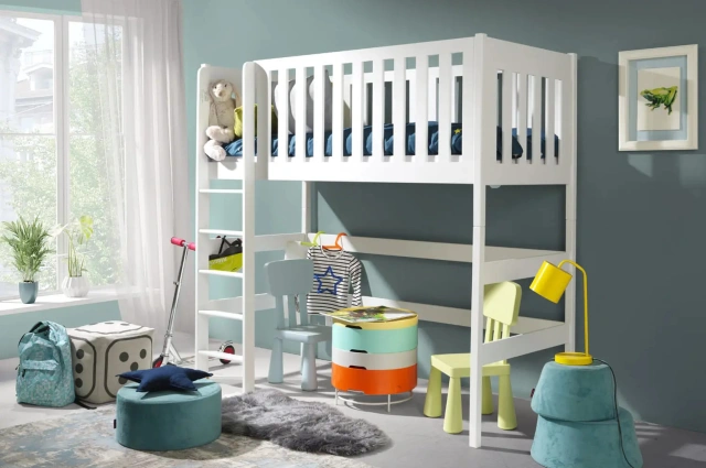 Hochbett, Kinderbett LARA - Kubuk Moebel