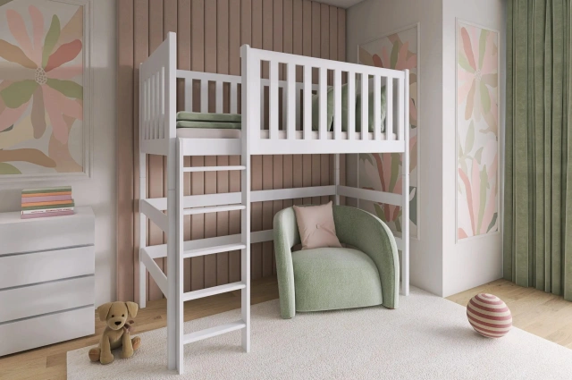 Hochbett, Kinderbett LARA - Kubuk Moebel