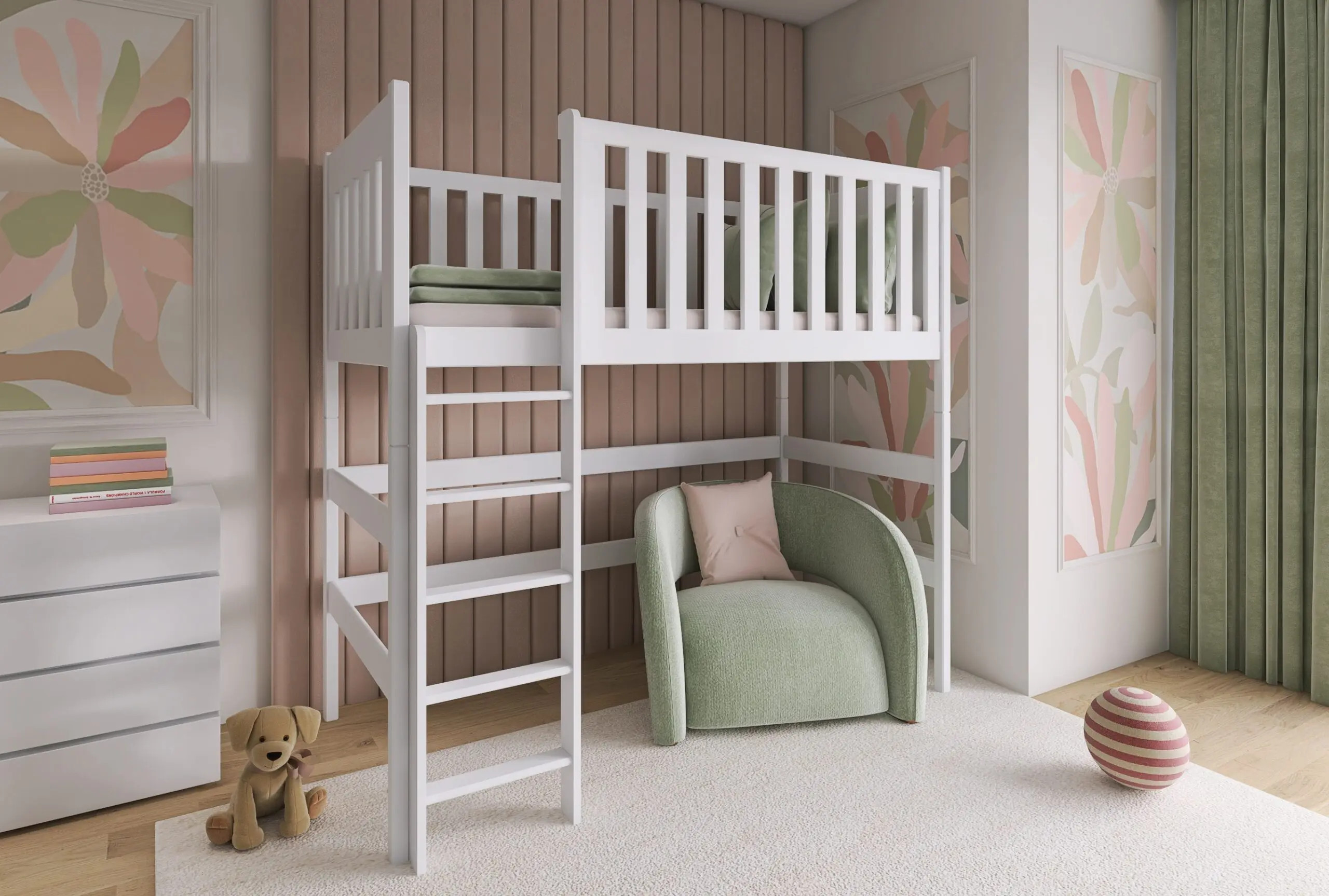 Hochbett, Kinderbett LARA - Kubuk Moebel