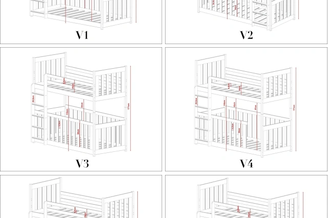 Etagenbett, Kinderbett CRIS - Kubuk Moebel
