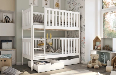 Etagenbett, Kinderbett DAVID mit Schubladen - Kubuk Moebel