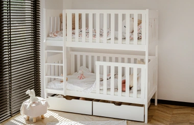Etagenbett, Kinderbett DAVID mit Schubladen - Kubuk Moebel