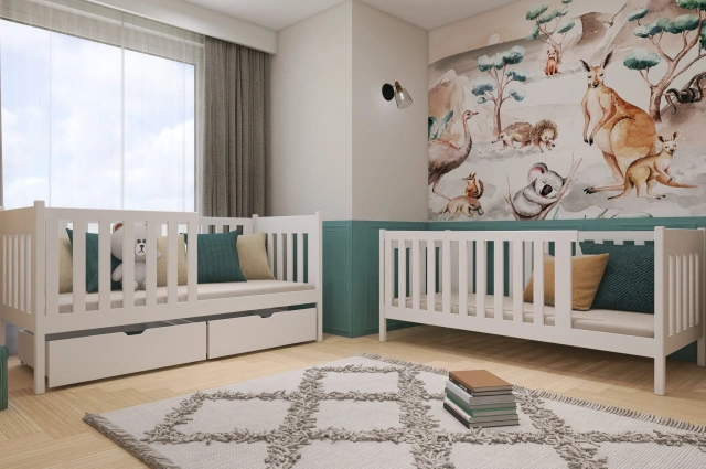 Etagenbett, Kinderbett DAVID mit Schubladen - Kubuk Moebel