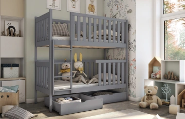 Etagenbett, Kinderbett DAVID mit Schubladen - Kubuk Moebel