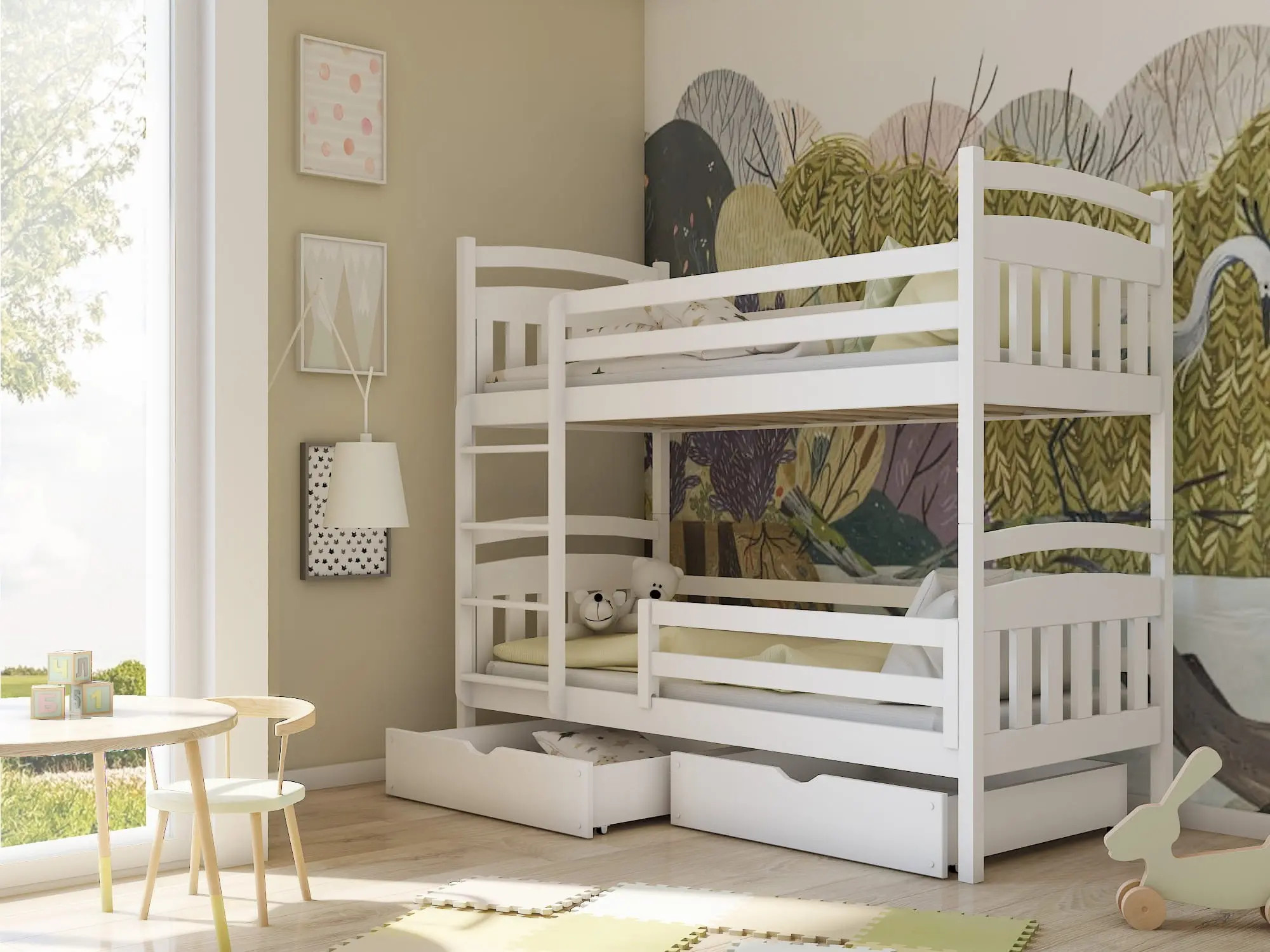 Etagenbett, Kinderbett GABI mit Schubladen - Kubuk Moebel